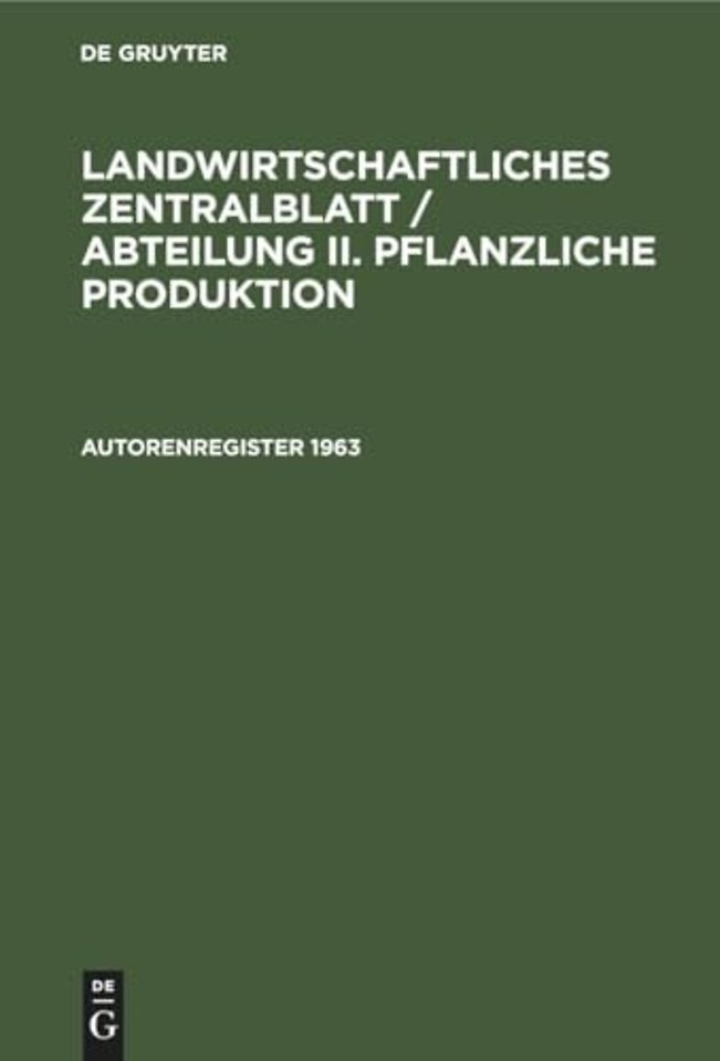 Autorenregister 1963