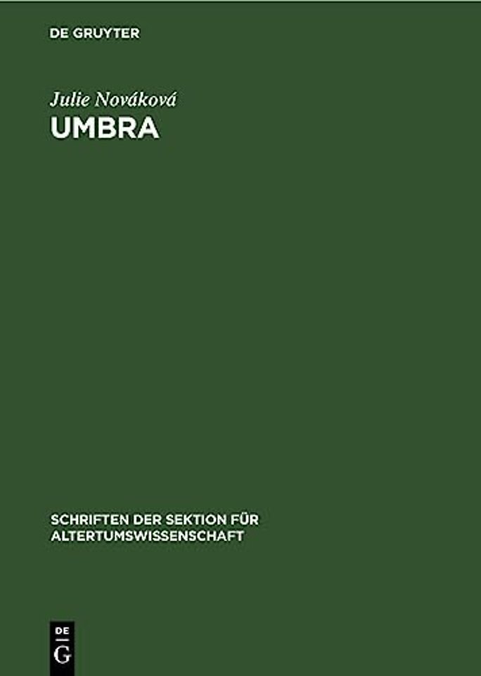Umbra – Ein Beitrag zur dichterischen Semantik