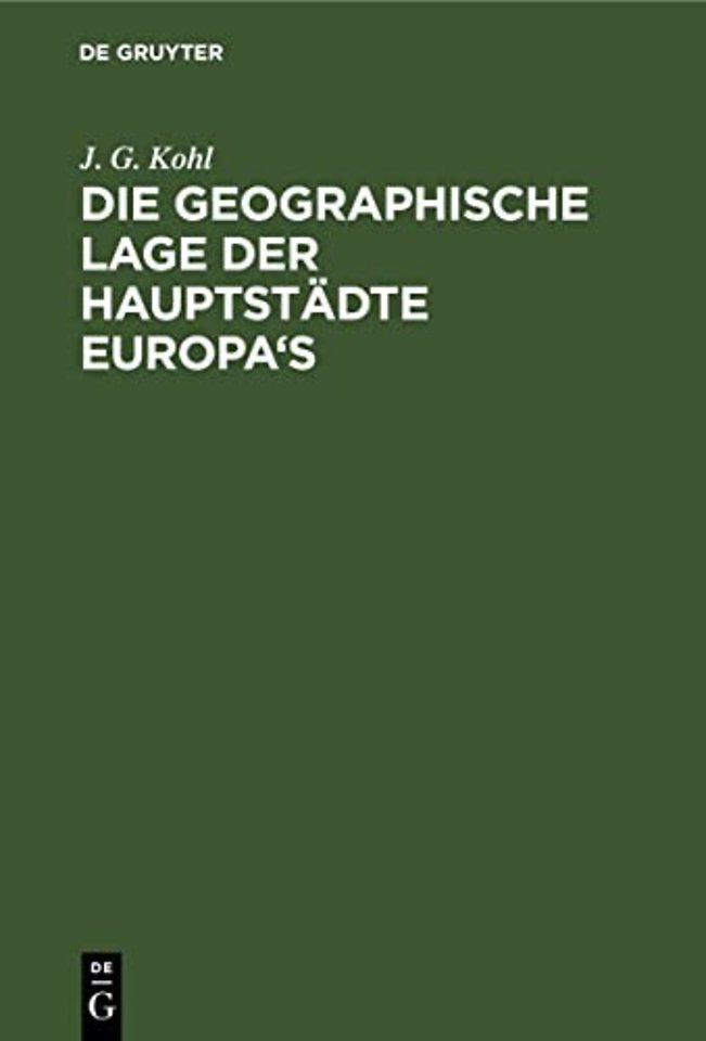 Die Geographische Lage der Hauptstädte Europa`s