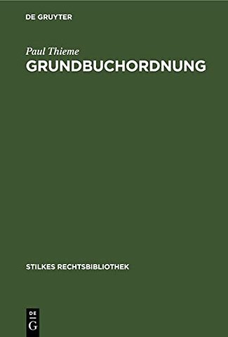 Grundbuchordnung – In der Fassung der Bekanntmachung vom 5. August 1935