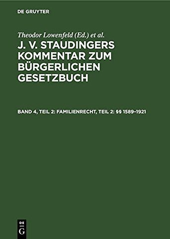 Familienrecht, Teil 2: §§ 1589–1921