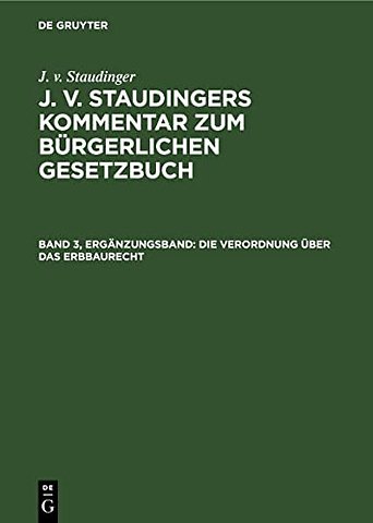 Die Verordnung über das Erbbaurecht