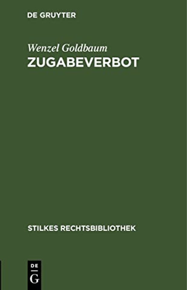 Zugabeverbot