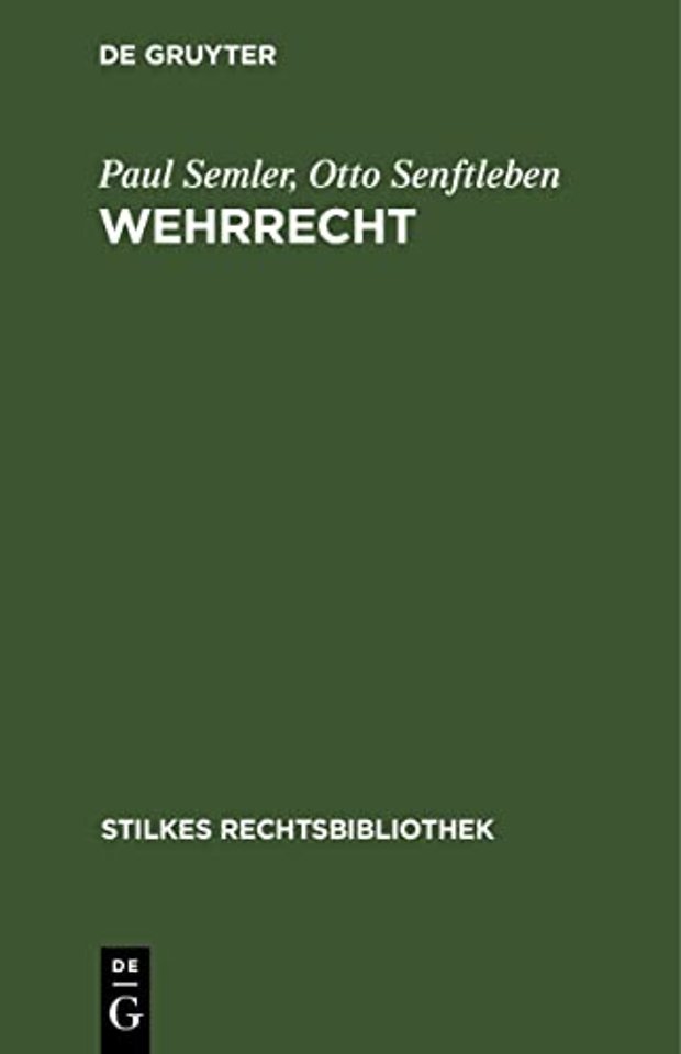 Wehrrecht – Wehrgesetz vom 21. Mai 1935