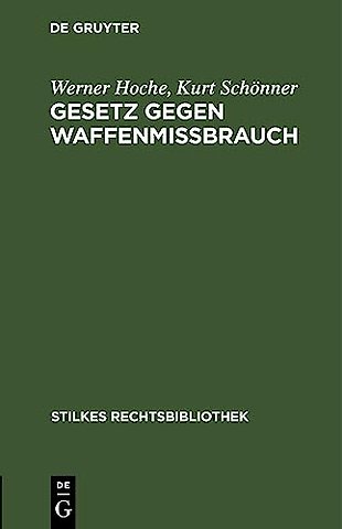 Gesetz Gegen Waffenmißbrauch