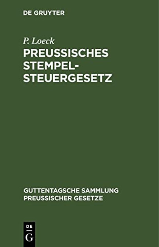 Preußisches Stempelsteuergesetz