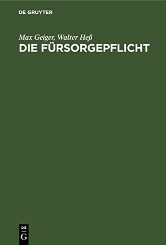 Die Fursorgepflicht