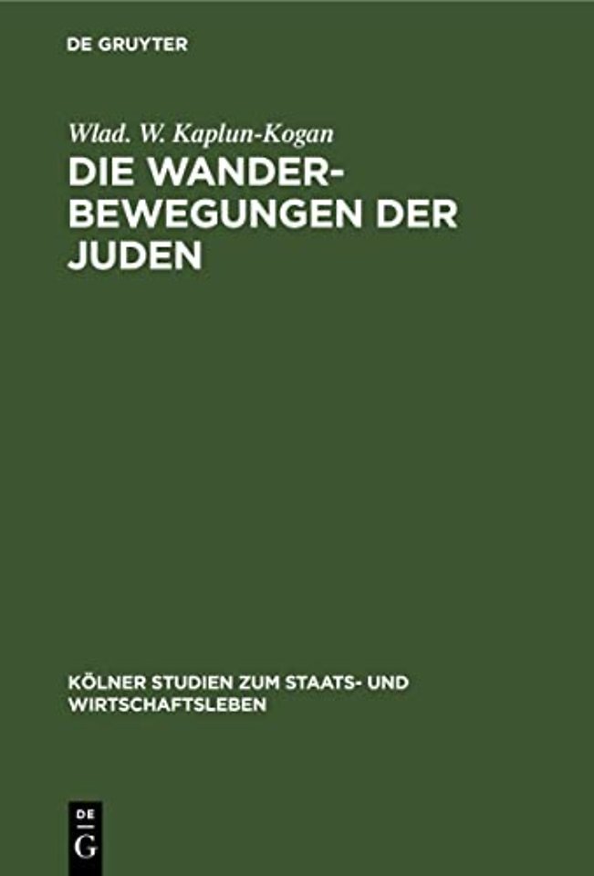Die Wanderbewegungen Der Juden
