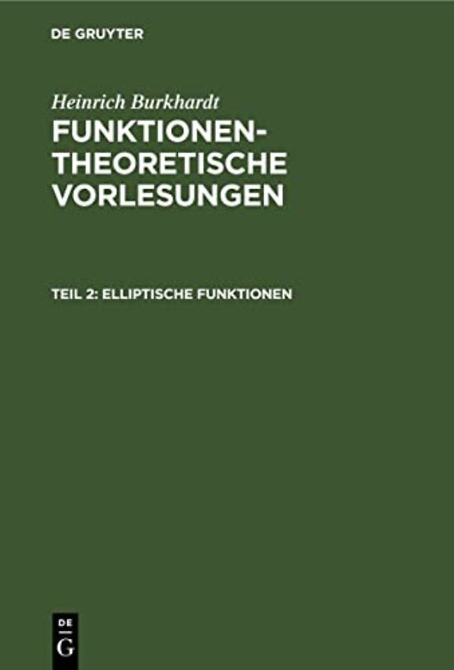 Elliptische Funktionen