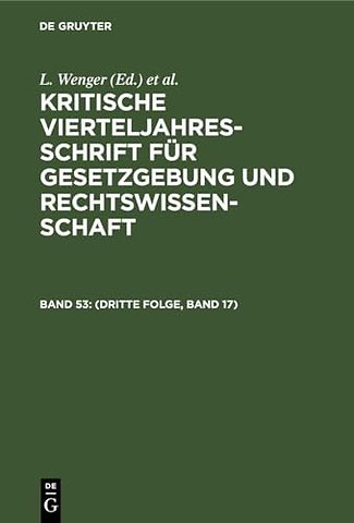 (Dritte Folge, Band 17)