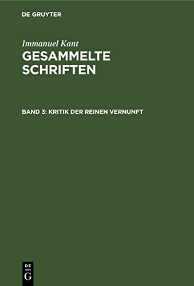 Kritik der reinen Vernunft – Zweite Auflage 1787