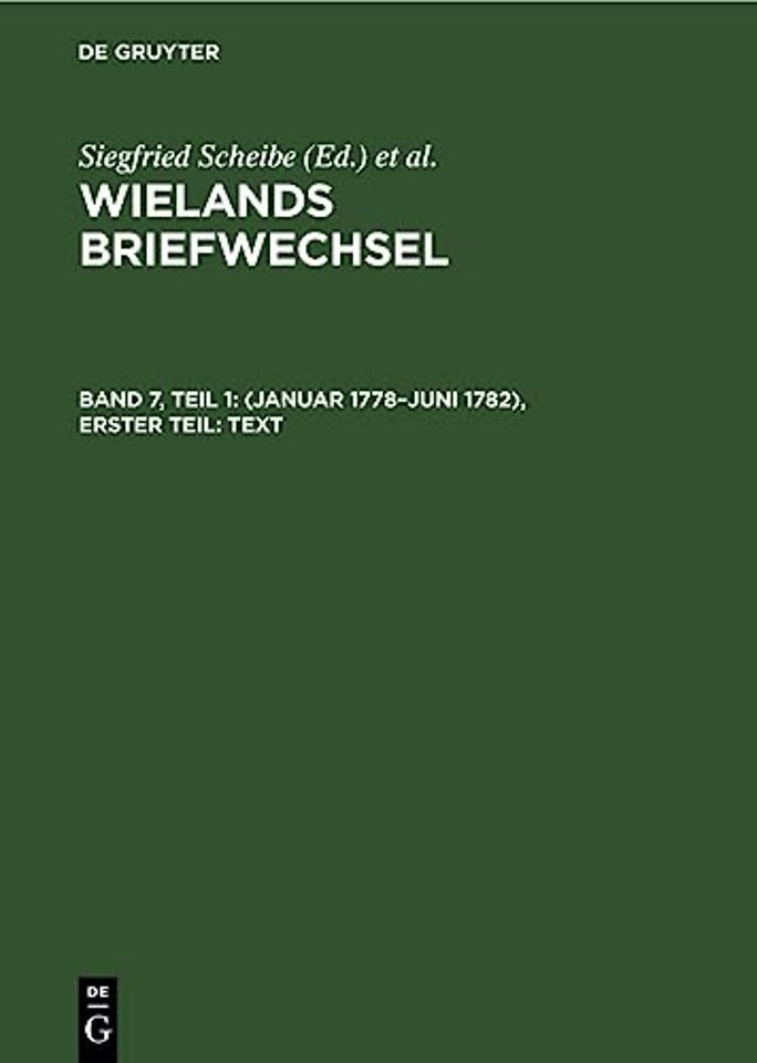 (Januar 1778–Juni 1782), Erster Teil: Text