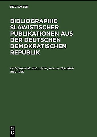 1982–1986 – Dem X. Internationalen Slawistenkongreβ gewidmet