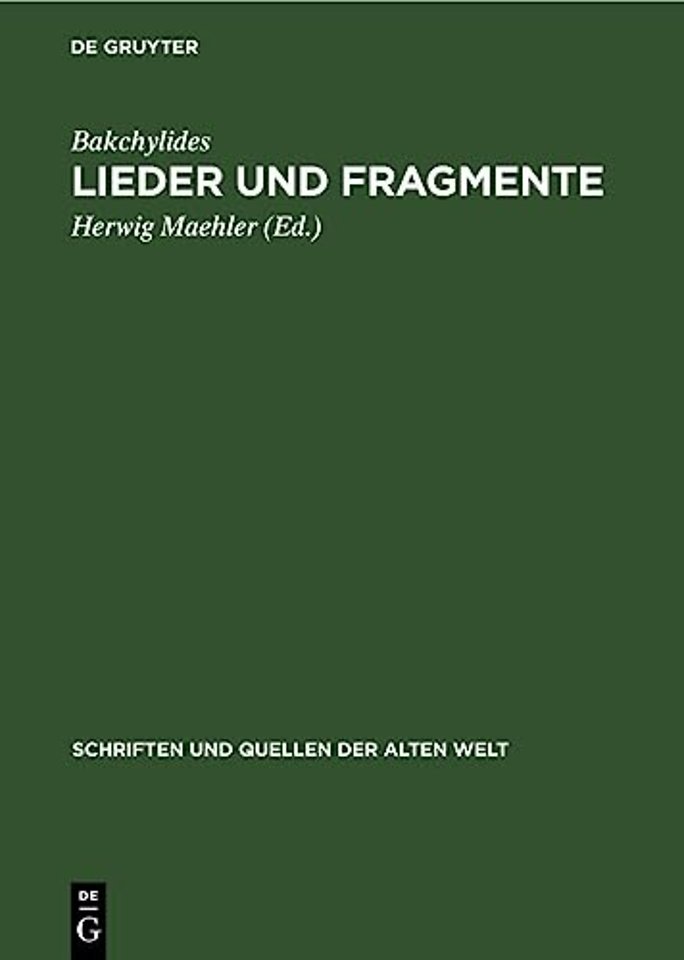 Lieder Und Fragmente