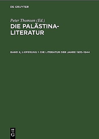 Die Literatur der Jahre 1935–1944