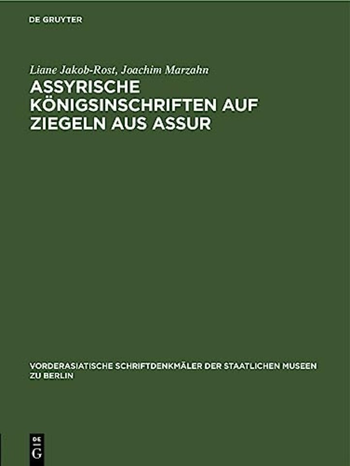 Assyrische Konigsinschriften Auf Ziegeln Aus Assur