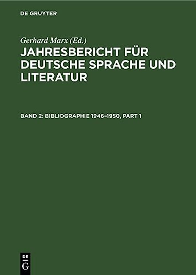 Bibliographie 1946–1950