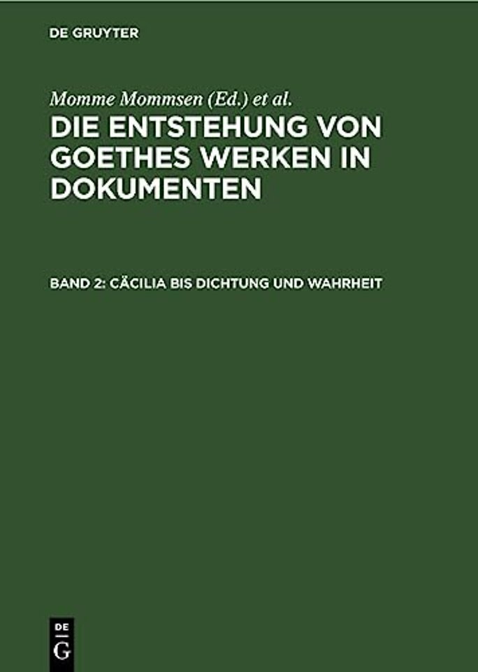 Cacilia Bis Dichtung Und Wahrheit