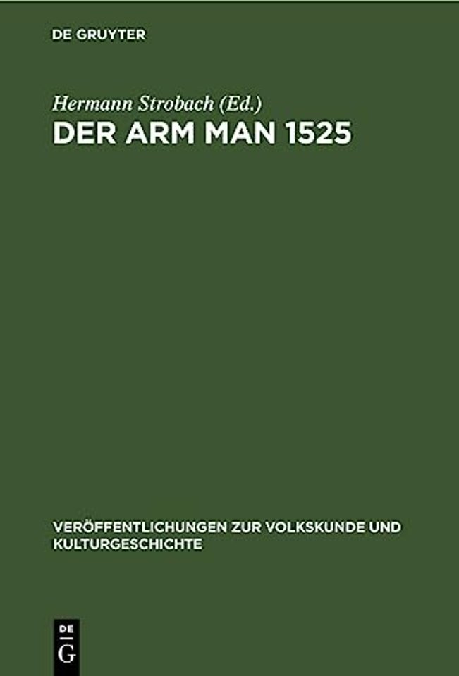 Der arm man 1525 – Volkskundliche Studien