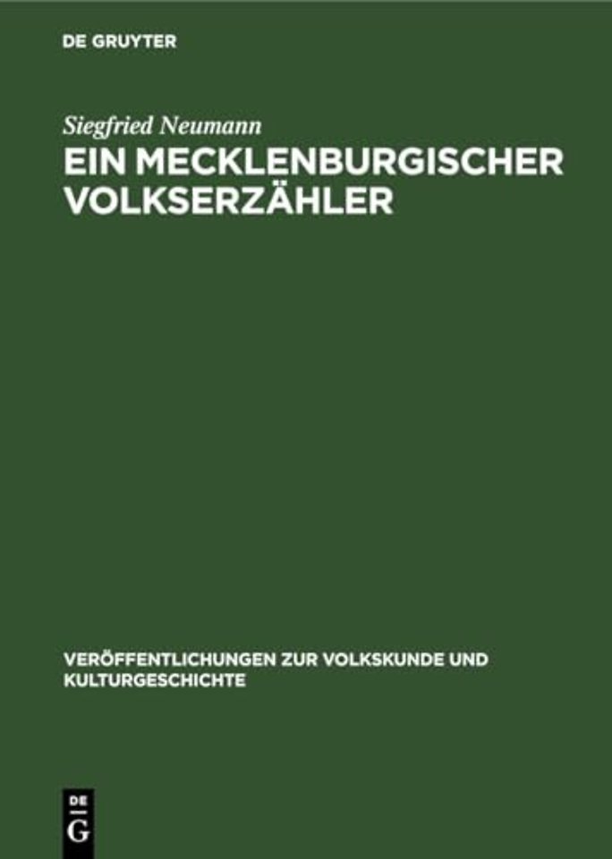 Ein Mecklenburgischer Volkserzahler