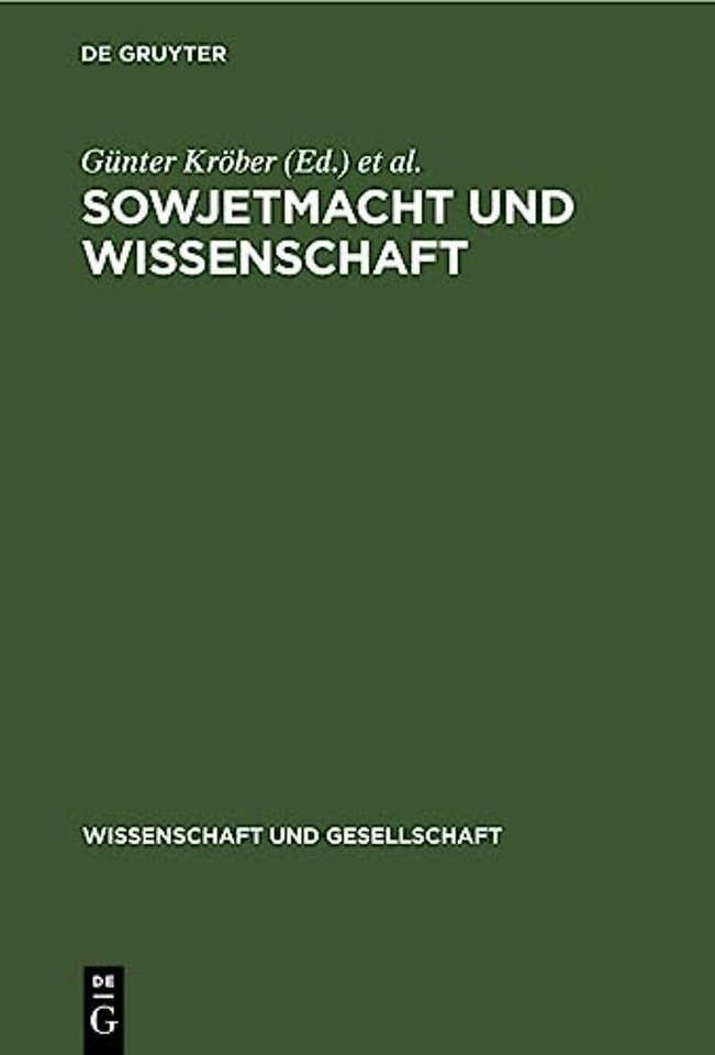 Sowjetmacht Und Wissenschaft