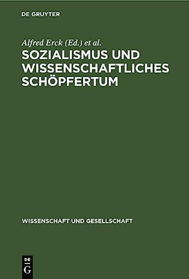 Sozialismus Und Wissenschaftliches Schopfertum