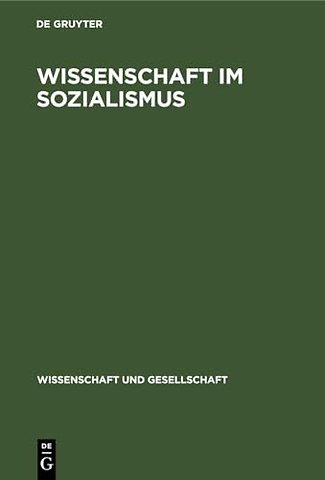 Wissenschaft Im Sozialismus