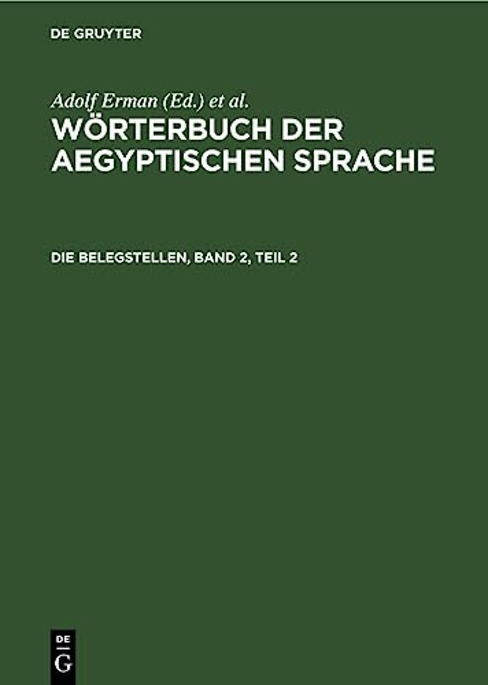 Die Belegstellen, Band 2, Teil 2