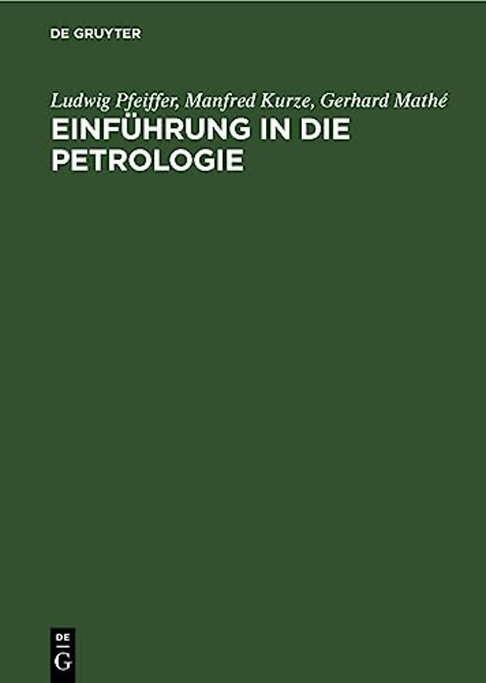 Einfuhrung in Die Petrologie