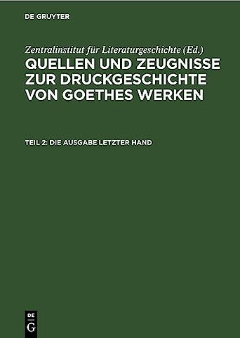Die Ausgabe Letzter Hand