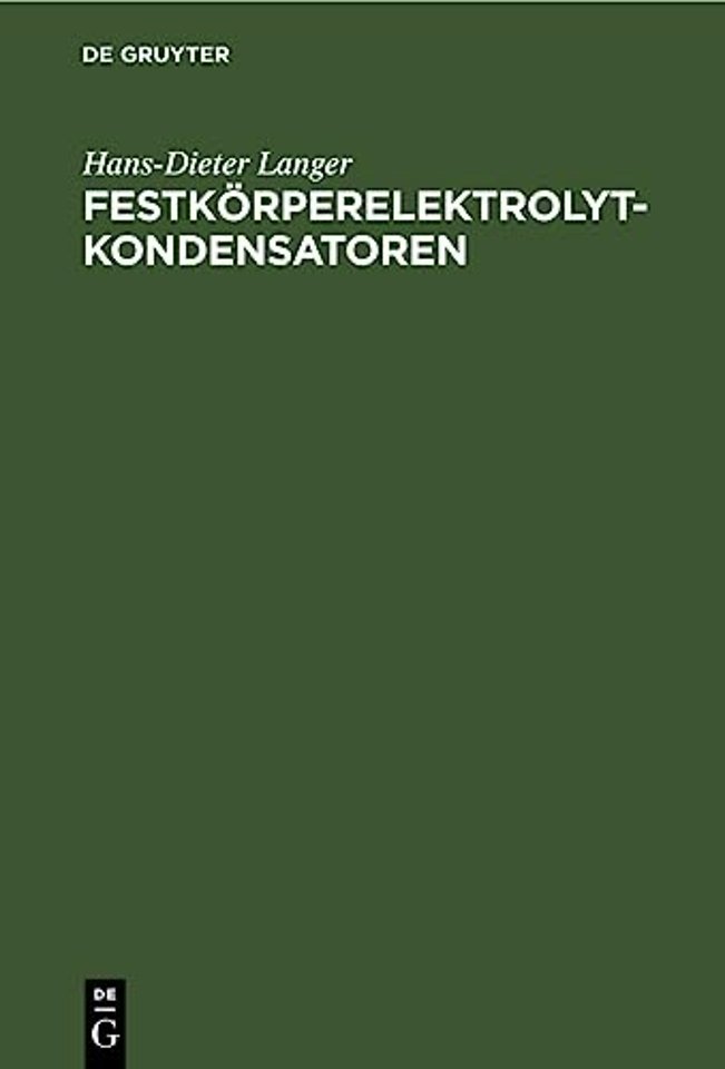 Festkorperelektrolytkondensatoren