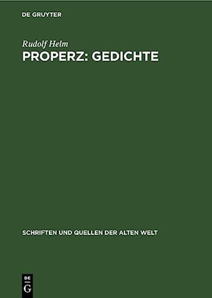 Properz: Gedichte