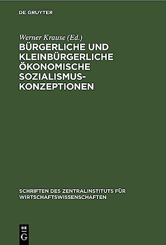 Bürgerliche und kleinbürgerliche ökonomische Soz – (1848–1917)