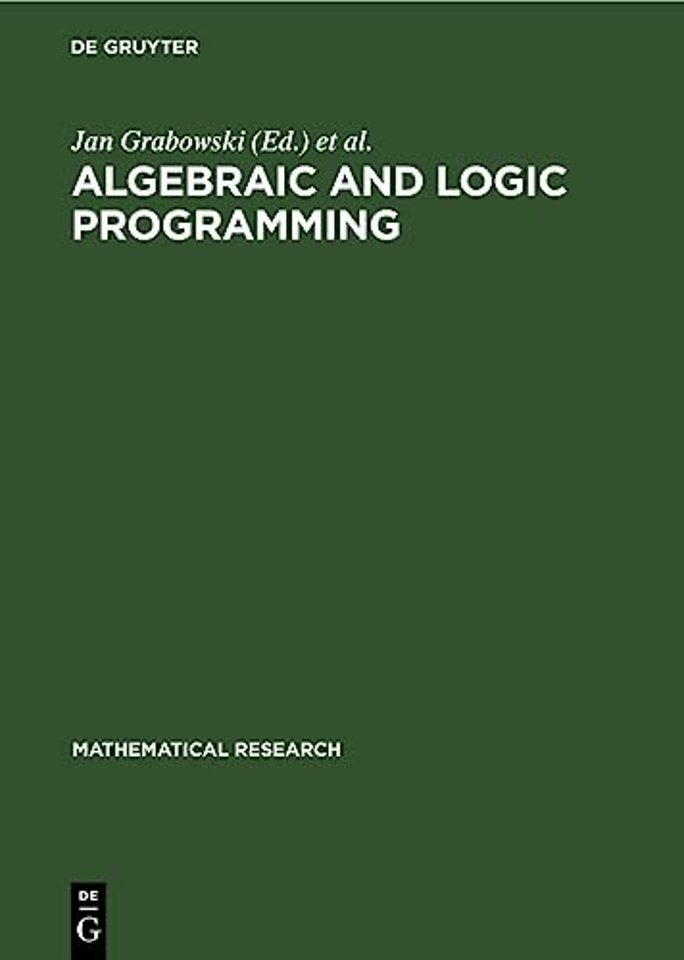Algebraic and Logic Programming