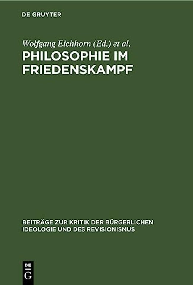 Philosophie Im Friedenskampf