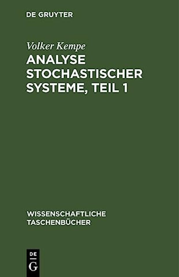 Analyse Stochastischer Systeme, Teil 1