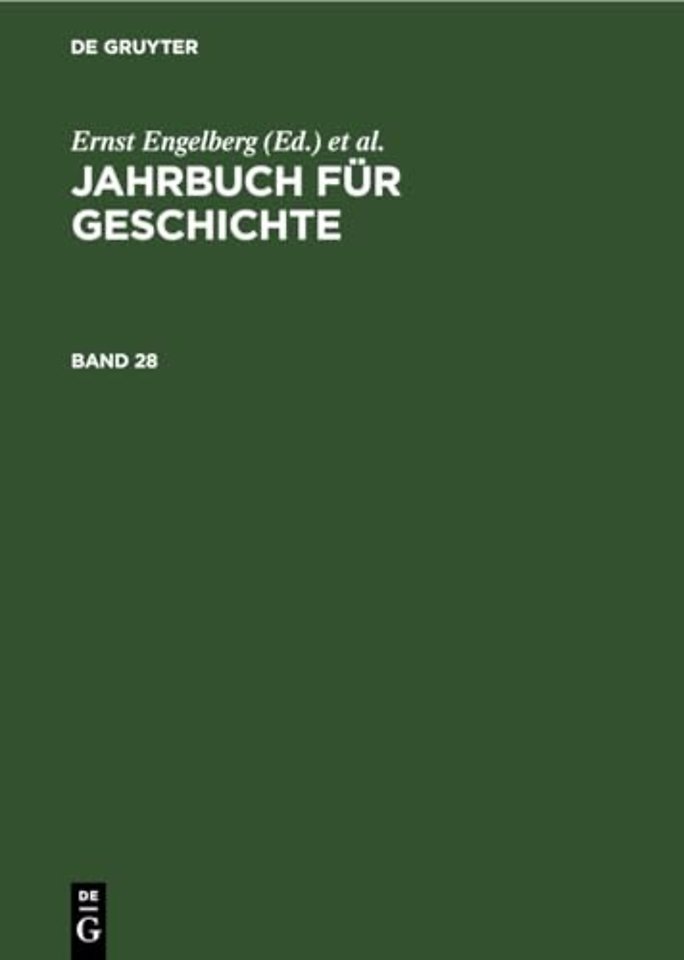 Jahrbuch Fur Geschichte. Band 28