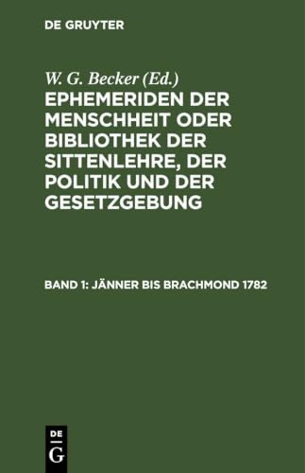 Jänner bis Brachmond 1782