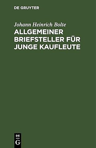 Allgemeiner Briefsteller für junge Kaufleute