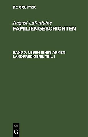 Leben eines armen Landpredigers, Teil 1