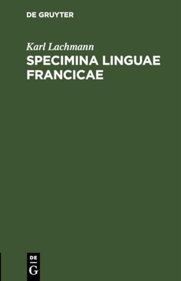 Specimina Linguae Francicae