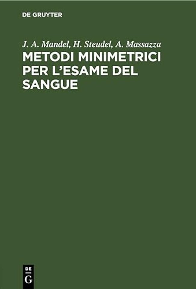 Metodi Minimetrici Per l'Esame del Sangue