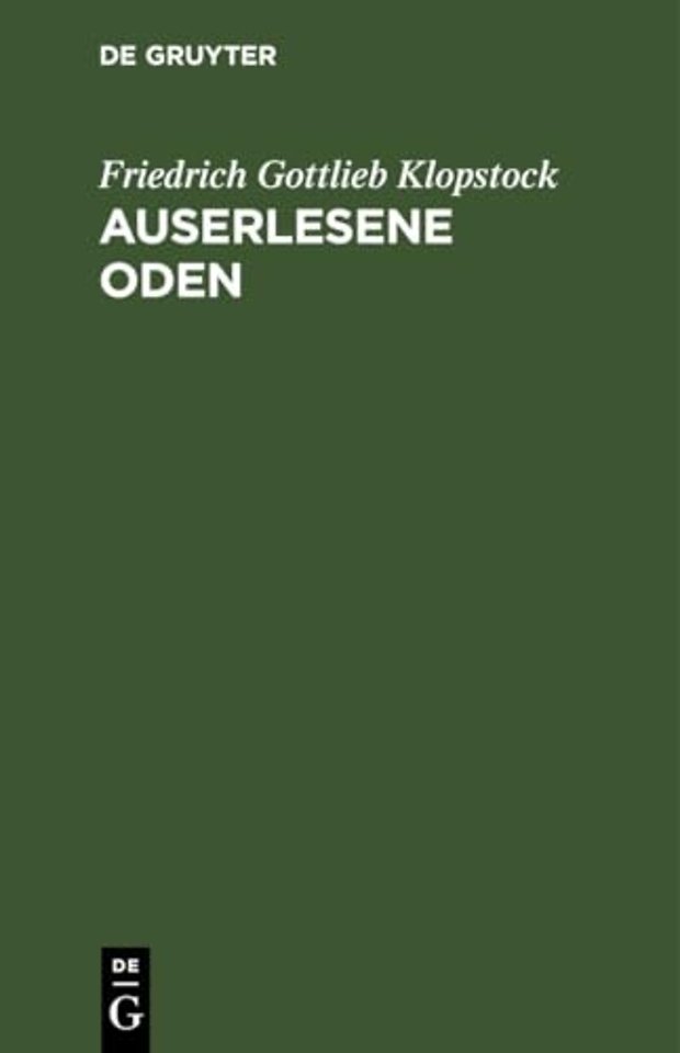 Auserlesene Oden