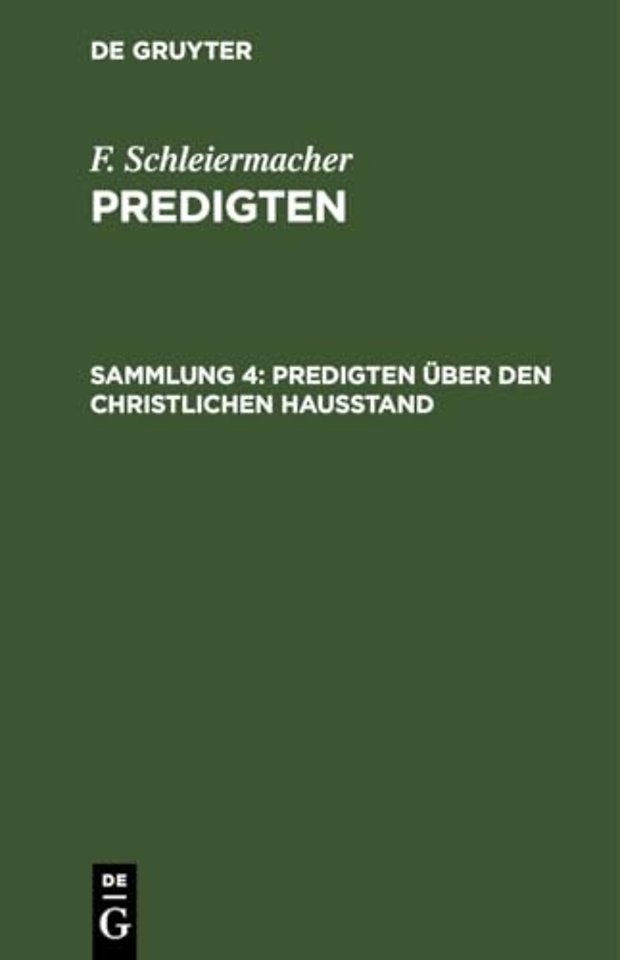 Predigten über den christlichen Hausstand