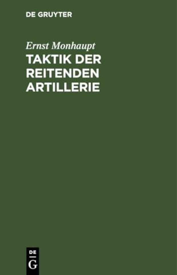 Taktik Der Reitenden Artillerie
