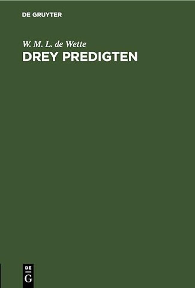 Drey Predigten