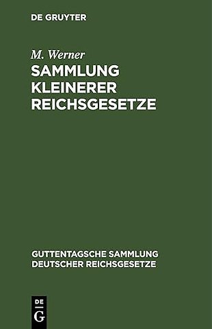 Sammlung Kleinerer Reichsgesetze