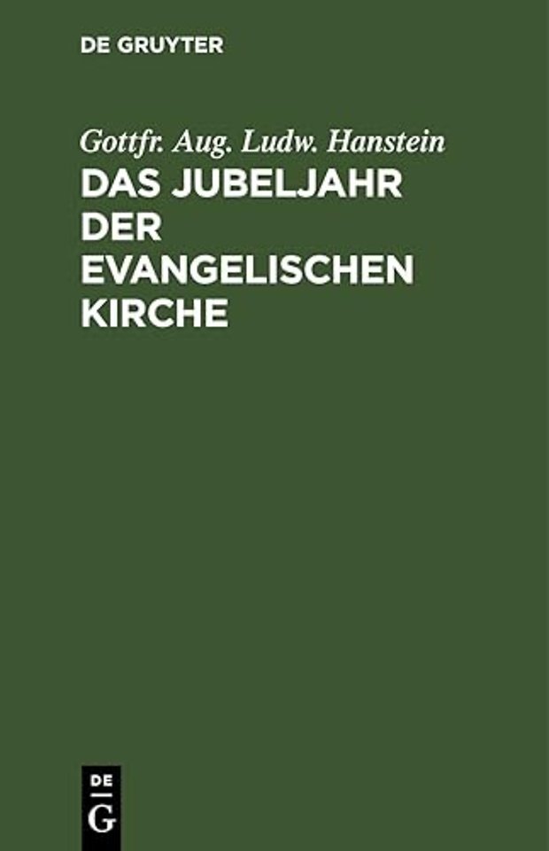 Das Jubeljahr Der Evangelischen Kirche