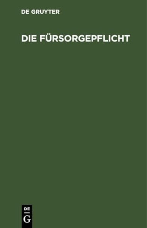 Die Fursorgepflicht