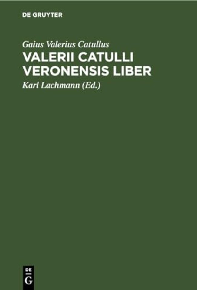 Valerii Catulli Veronensis Liber